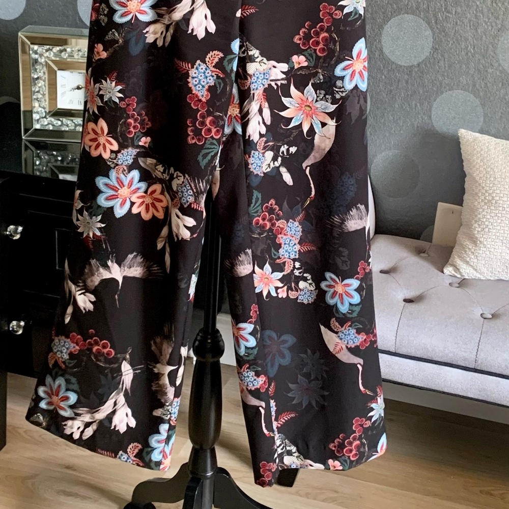 H&M Floral Wide Leg Pants